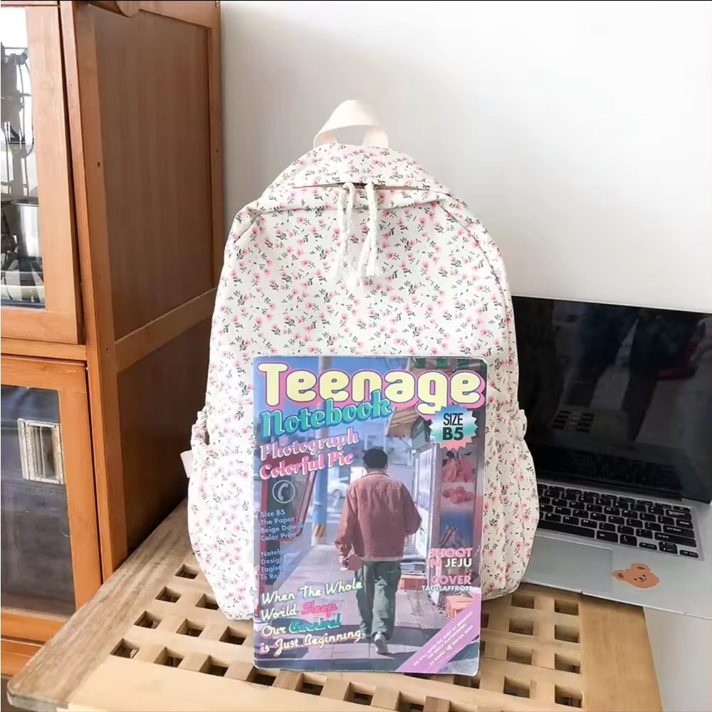 NEW Pink Flowered Backpack - Picture 10 of 10